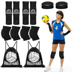 Meooeck front view of full volleyball gear set for easy identification and quick packing