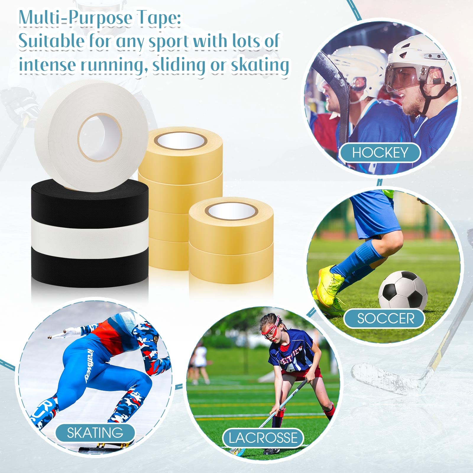 Meooeck tapes inside sport bag showing ready-to-use convenience and supply