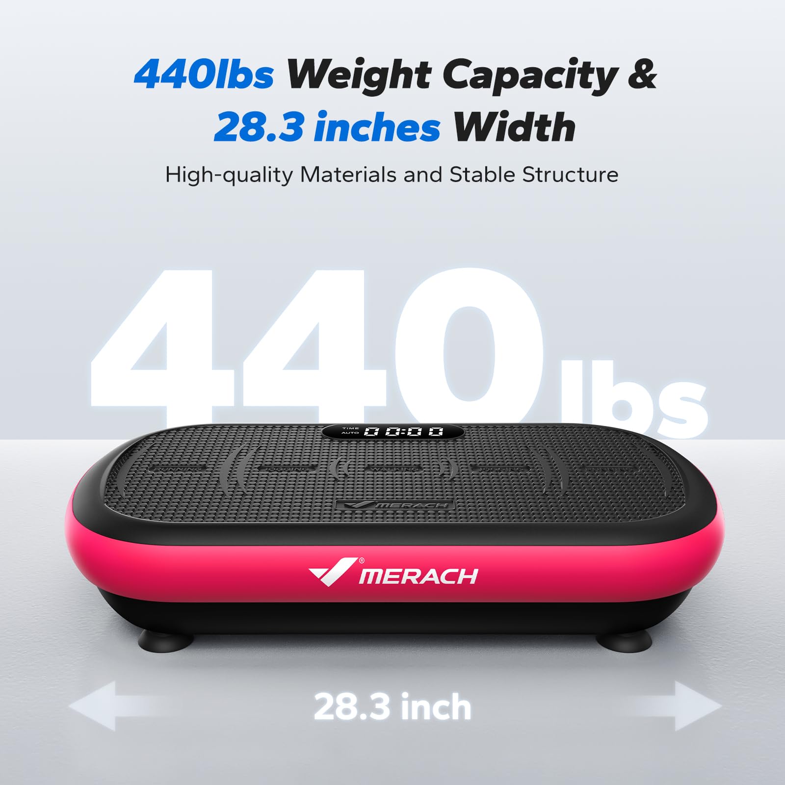 MERACH scale comparison showing compact footprint and space-saving benefit at home