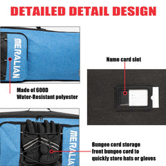 MERALIAN exterior pocket open with gloves and goggles for quick-access convenience