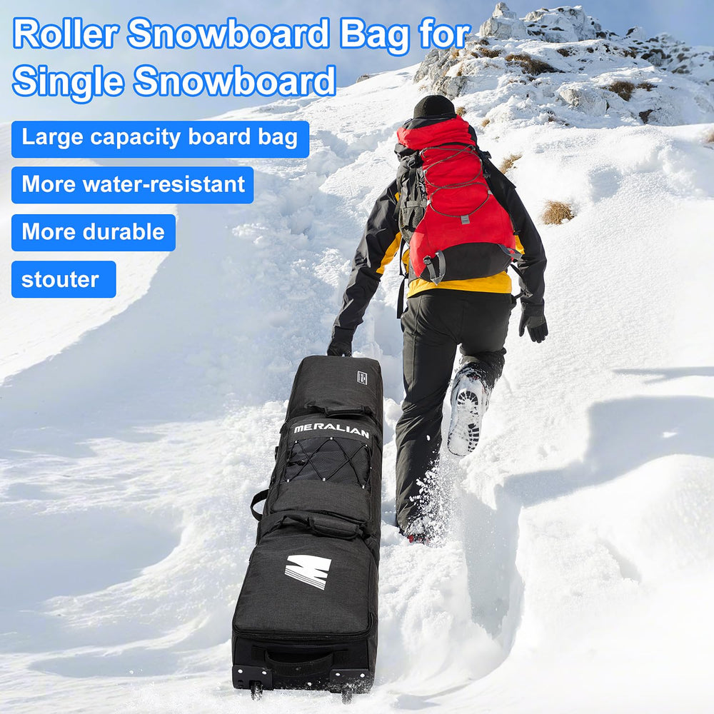 MERALIAN bag being rolled through airport for easy transport