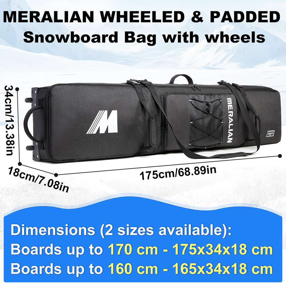 MERALIAN open bag with boots jacket and goggles organized inside
