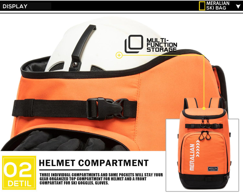 MERALIAN padded shoulder straps and chest strap showing comfort and stability benefit