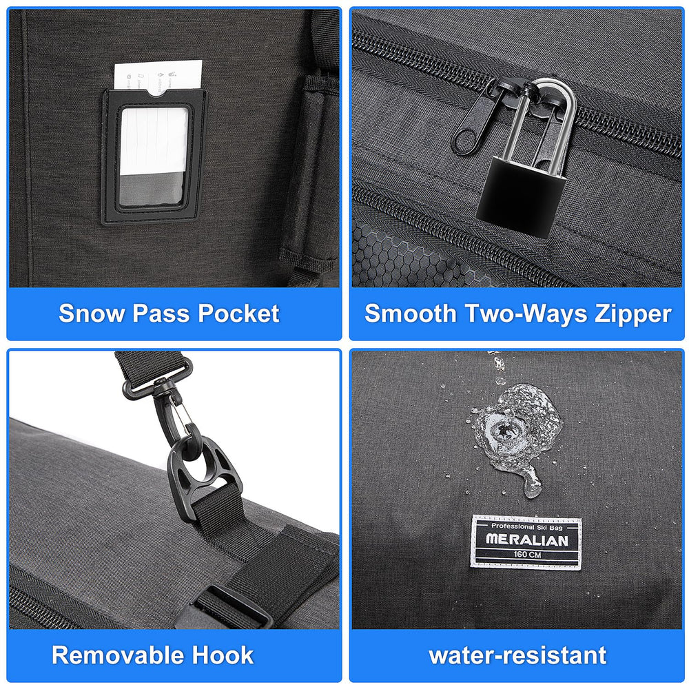 MERALIAN detachable padded shoulder strap and carry handle comfort