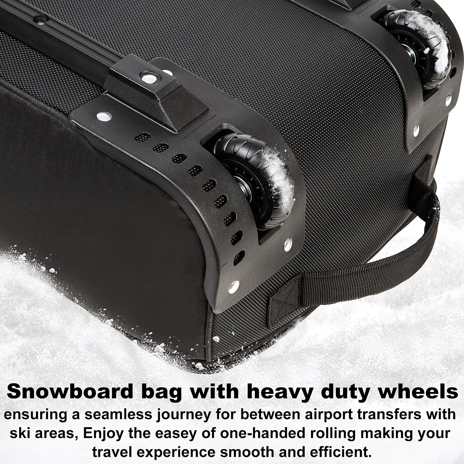 MERALIAN heavy-duty wheels and reinforced base for smooth rolling