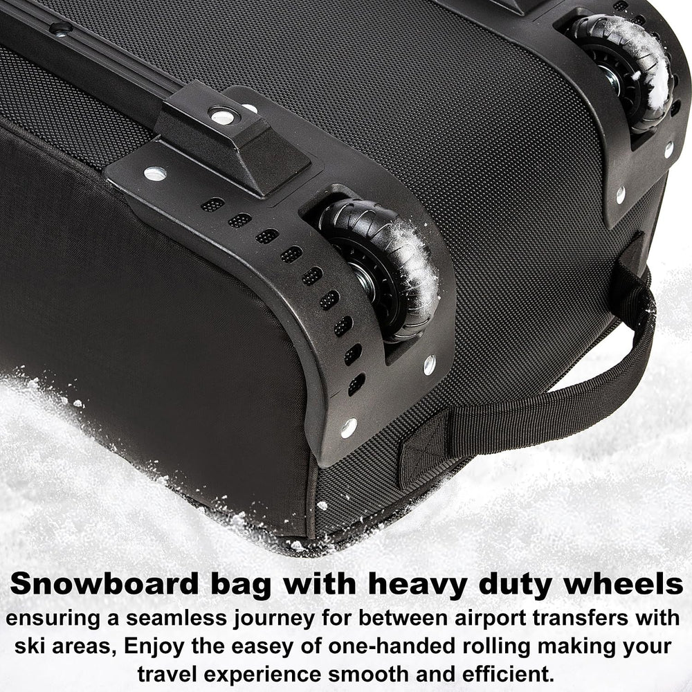 MERALIAN heavy-duty wheels and reinforced base for easy rolling through terminals