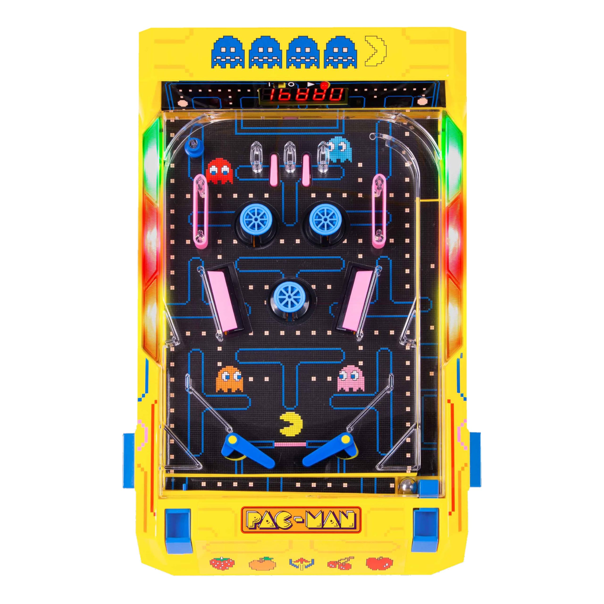 Merchant Ambassador PAC-MAN front view showing full arcade pinball unit and appeal