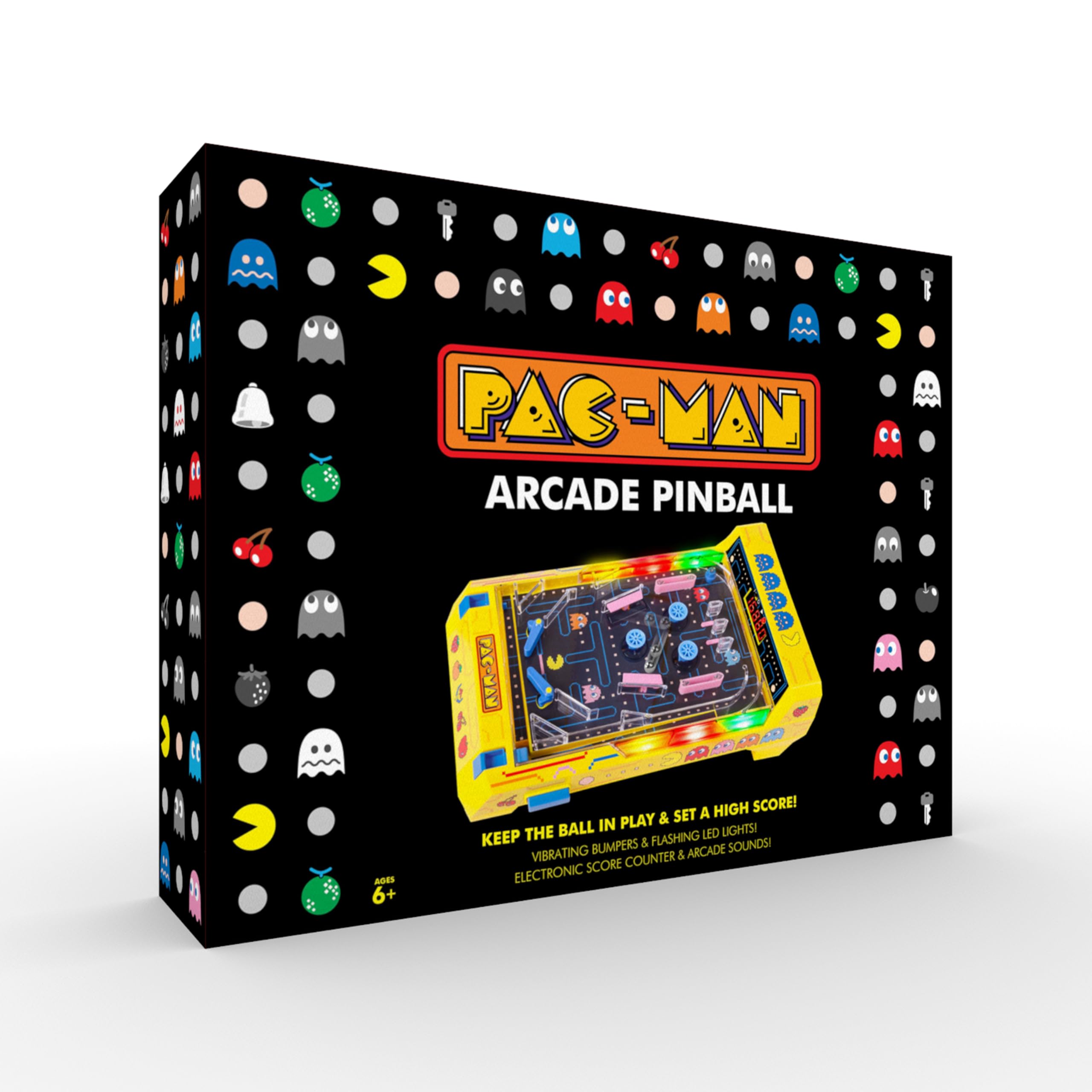 Merchant Ambassador PAC-MAN illuminated bumpers and LEDs enhancing gameplay feedback