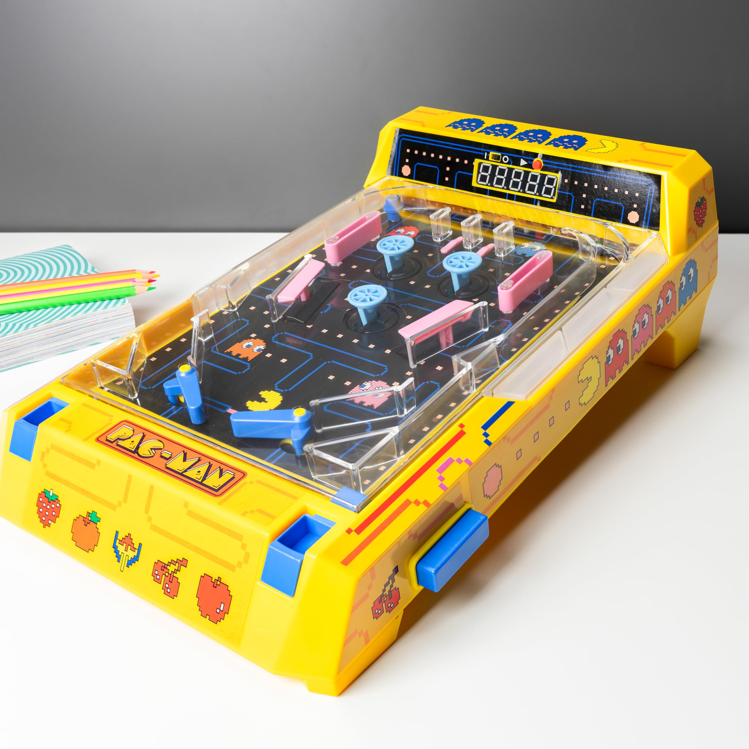 Merchant Ambassador PAC-MAN close-up of playfield graphics and tactile detail