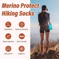 Merino Protect seamless toe detail for reduced friction and blister prevention