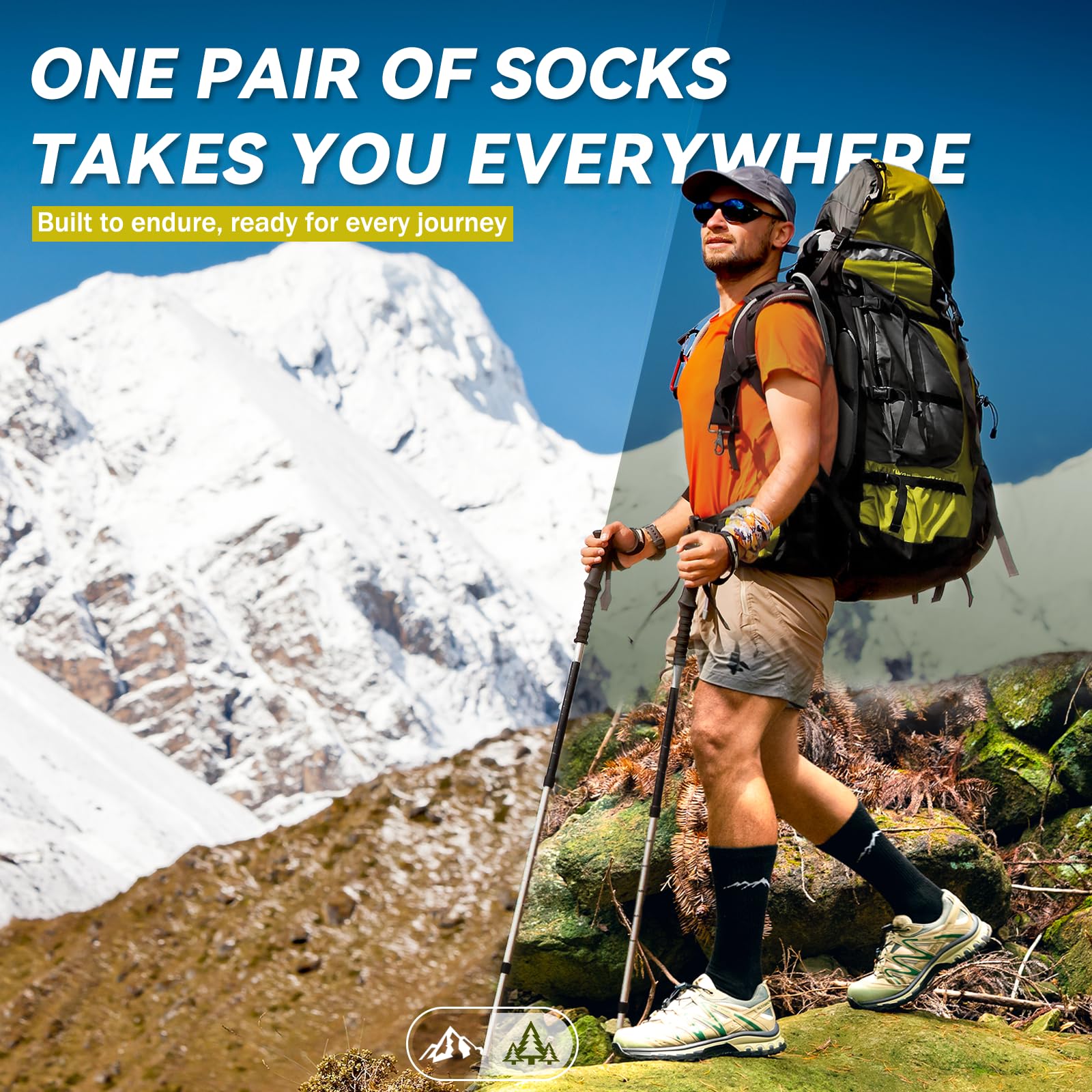 Merino Protect next to ruler showing sock length and crew scale