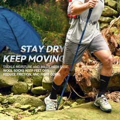 Merino Protect socks inside a hiking boot demonstrating secure fit