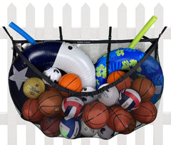 MESH TITAN front view hanging storage bag showing size and capacity benefit