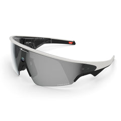 Meta Oakley Vanguard front view showing white frame and Prizm Black lenses, ideal sun protection