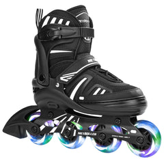 METROLLER front view showing adjustable skate profile and fit benefits
