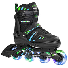 METROLLER front view of skates showing youthful styling and secure closures