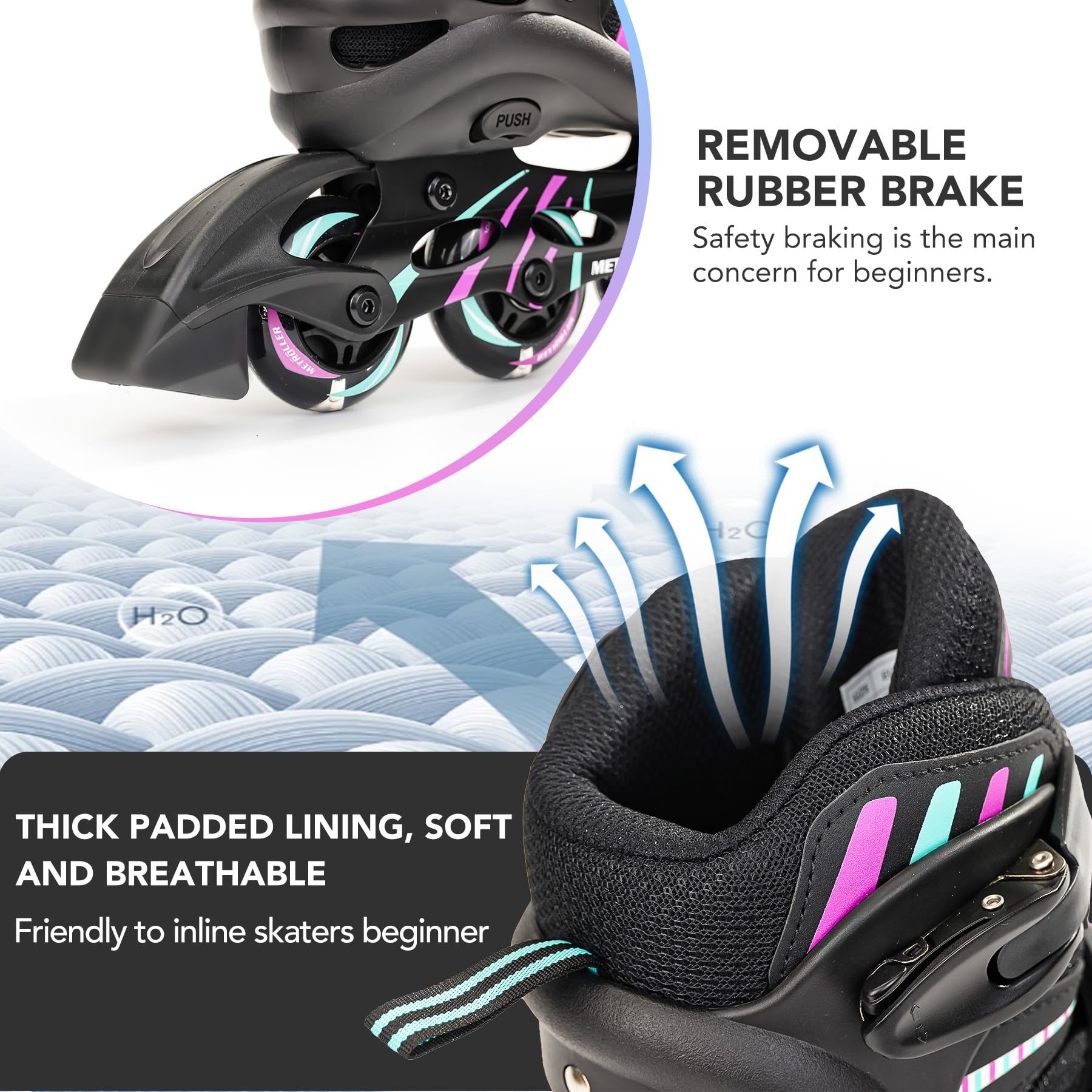 METROLLER glowing wheels in motion highlighting fun visibility while skating