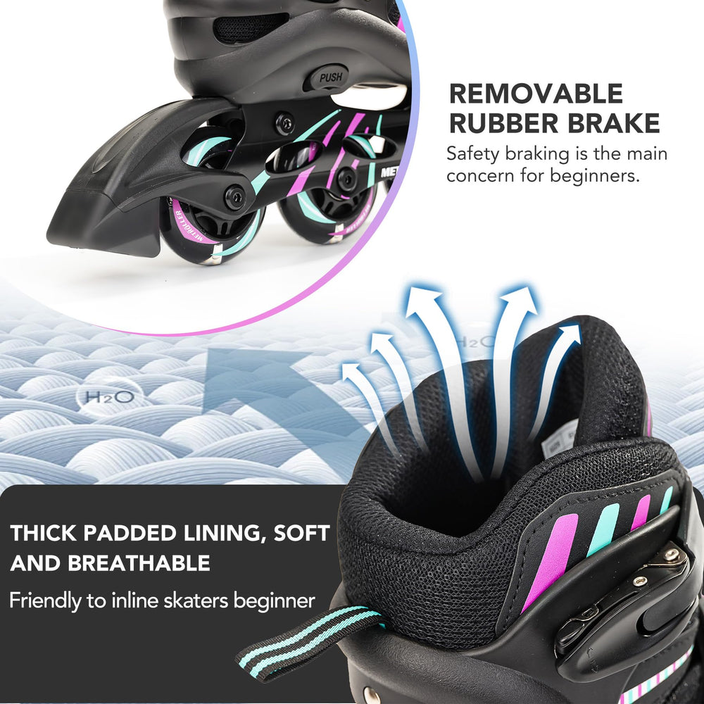 METROLLER glowing wheels in motion highlighting fun visibility while skating