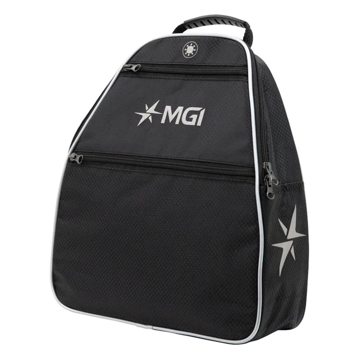 MGI Zip cooler front view showing compact insulated design and easy carry benefit