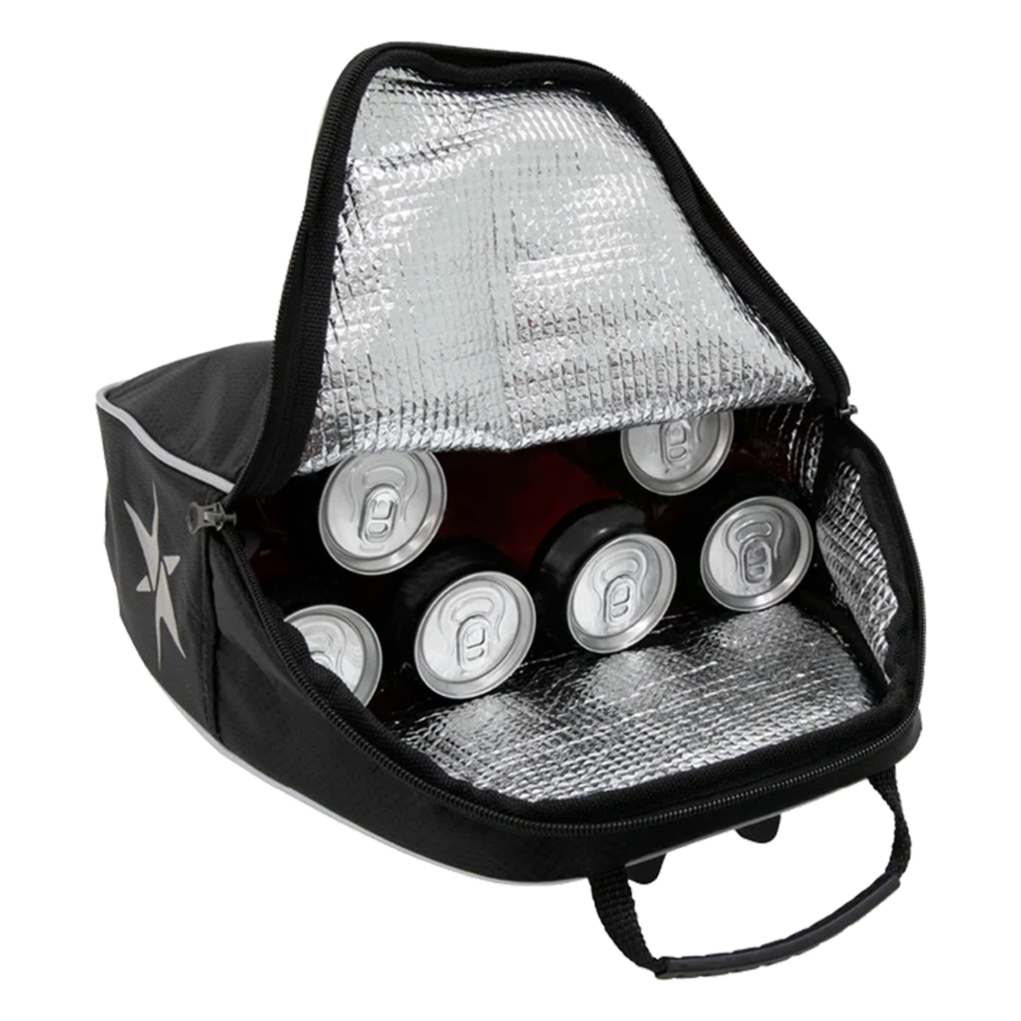 MGI Zip cooler attached to Zip Navigator caddie showing stability and hands-free benefit