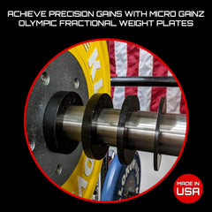 Micro Gainz close-up of powder-coated plate surface demonstrating durable texture and long-lasting finish