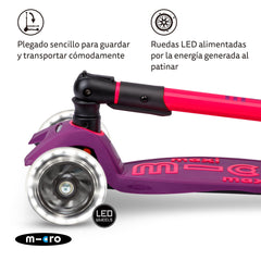 Micro Maxi Foldable LED adjustable handlebar demonstration for growing riders