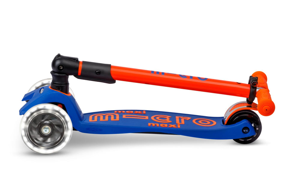 Micro handlebar height adjustment detail showing adjustable stem for multi‑year use and comfort