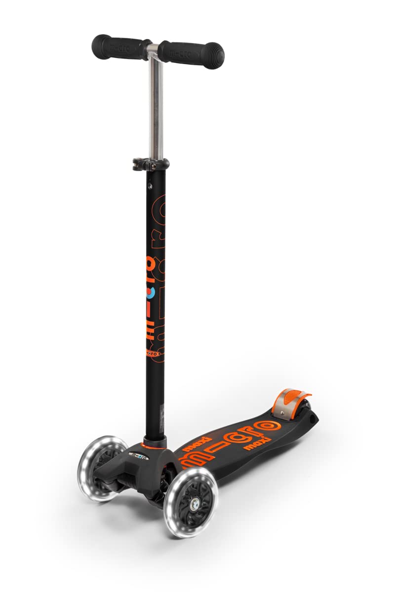 Micro Maxi LED front profile showing scooter design and stability benefits