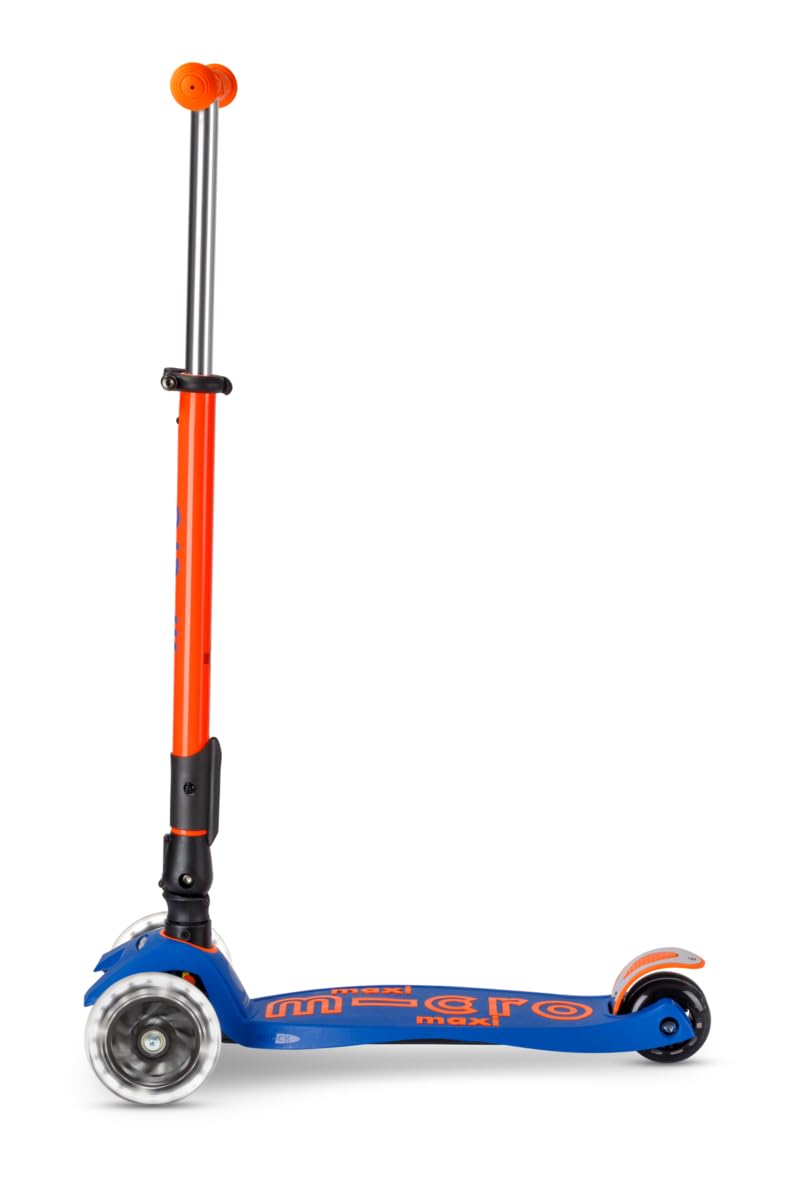 Micro side profile of child riding scooter illustrating smooth glide and confident balance