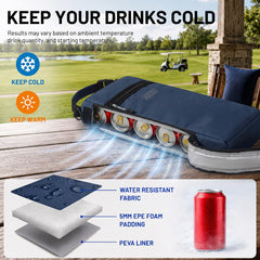 MIER front zippered pocket visible with phone inside for organized storage benefit