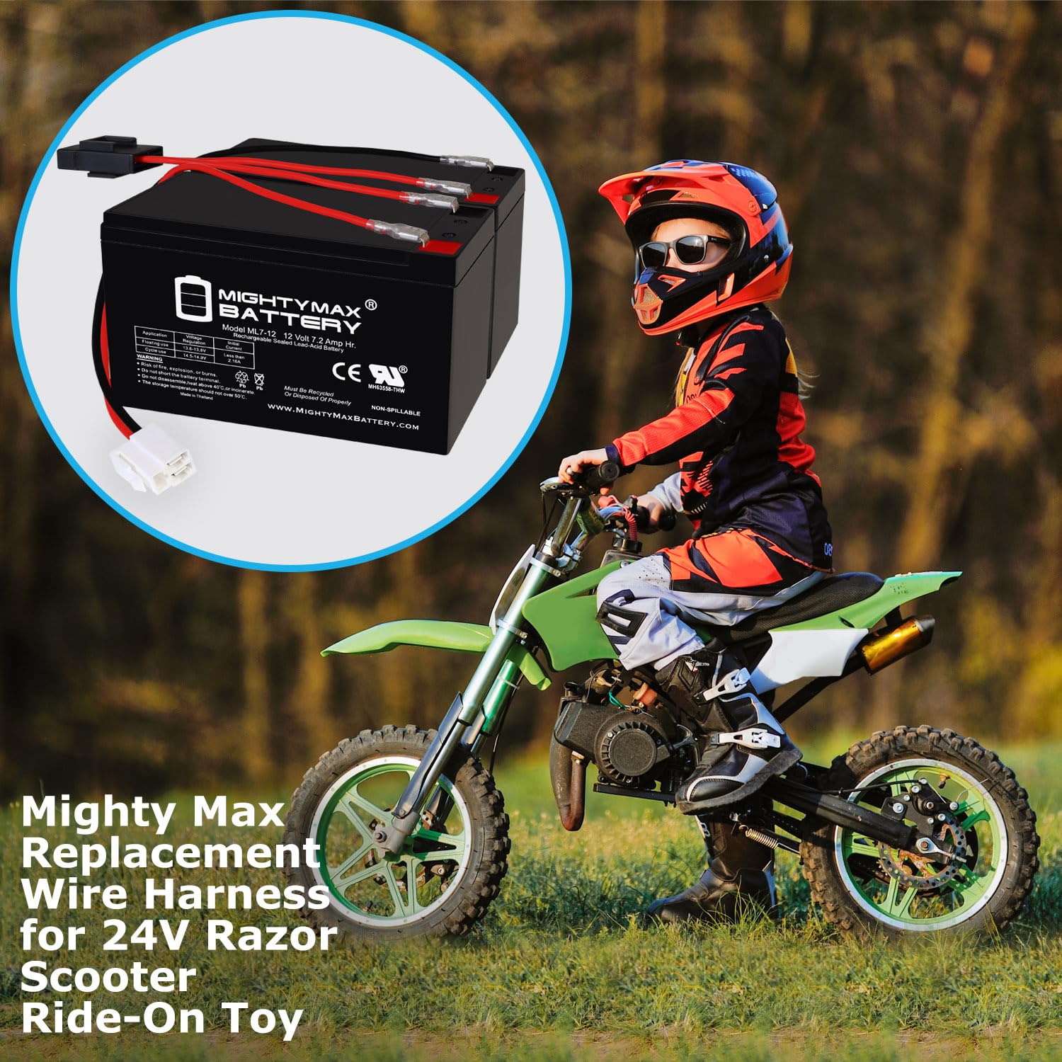 Mighty Max Battery powering a restored ride-on scooter in use showing reliable performance benefit