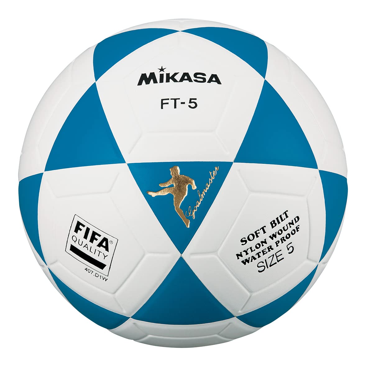 Mikasa FT5 close-up of 32-panel texture highlighting durable synthetic leather and grip