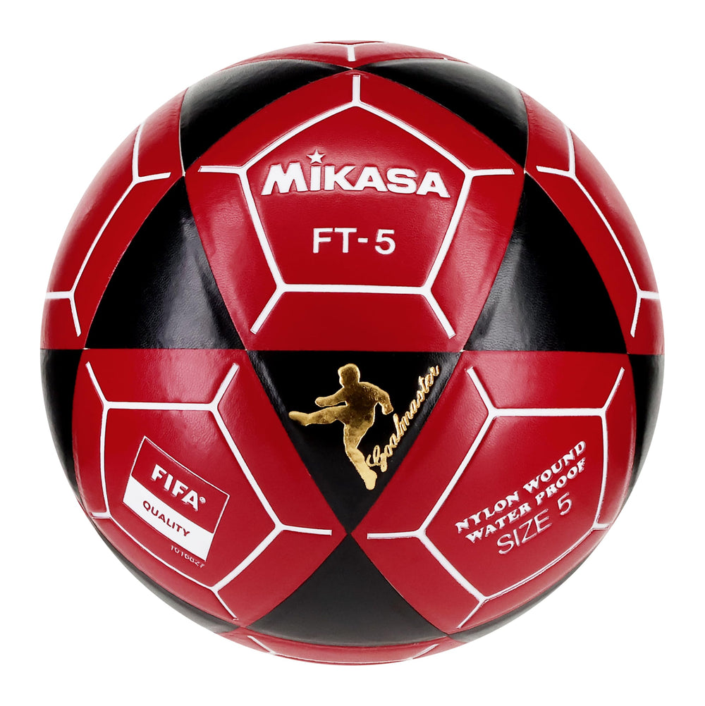 Mikasa Goal Master front view showing black red design and durable cover
