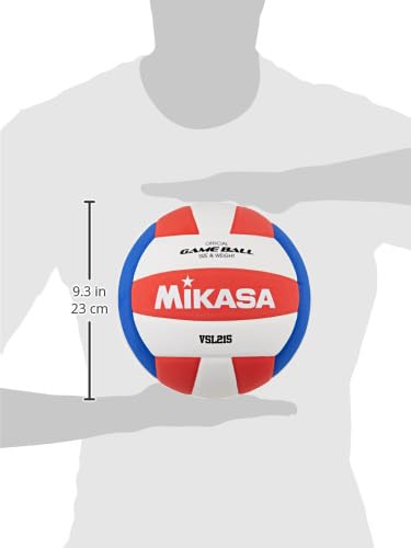 Mikasa size comparison with hand illustrating official size and handling clarity
