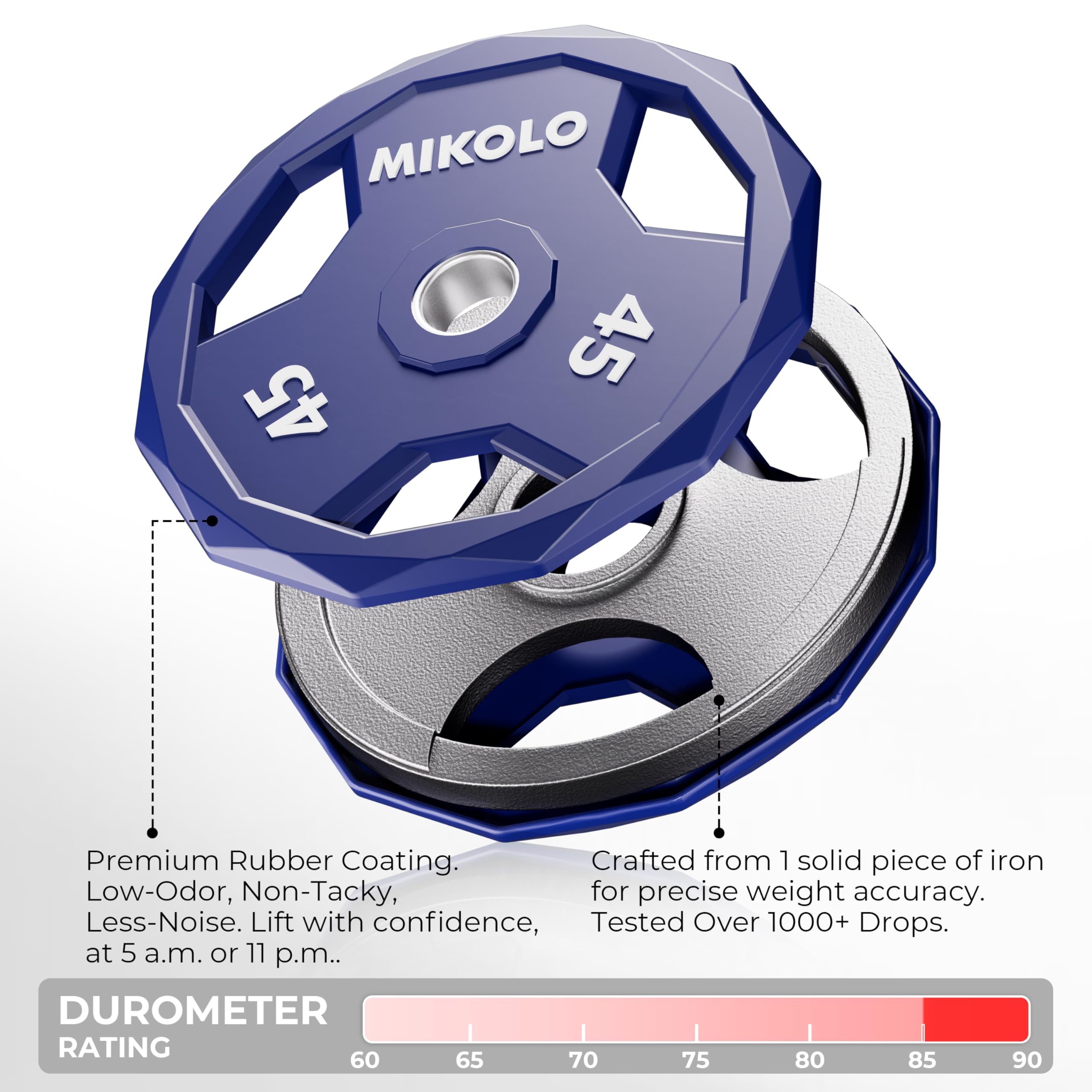 Mikolo plate handle close-up demonstrating secure grip for versatile exercises