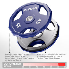 Mikolo plate handle close-up demonstrating secure grip for versatile exercises