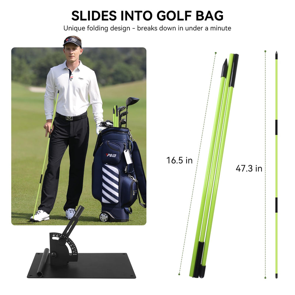 MIKOSI putting setup with low rod placement showing stroke alignment benefit