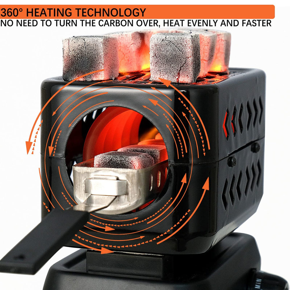 minkah top view of cup-shaped cube coil heating element for even 360° ignition benefit
