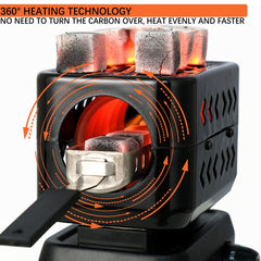 minkah top view of cup-shaped cube coil heating element for even 360° ignition benefit