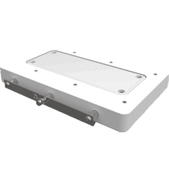 Minn Kota bracket mounted on boat bow for fast removal and secure hold