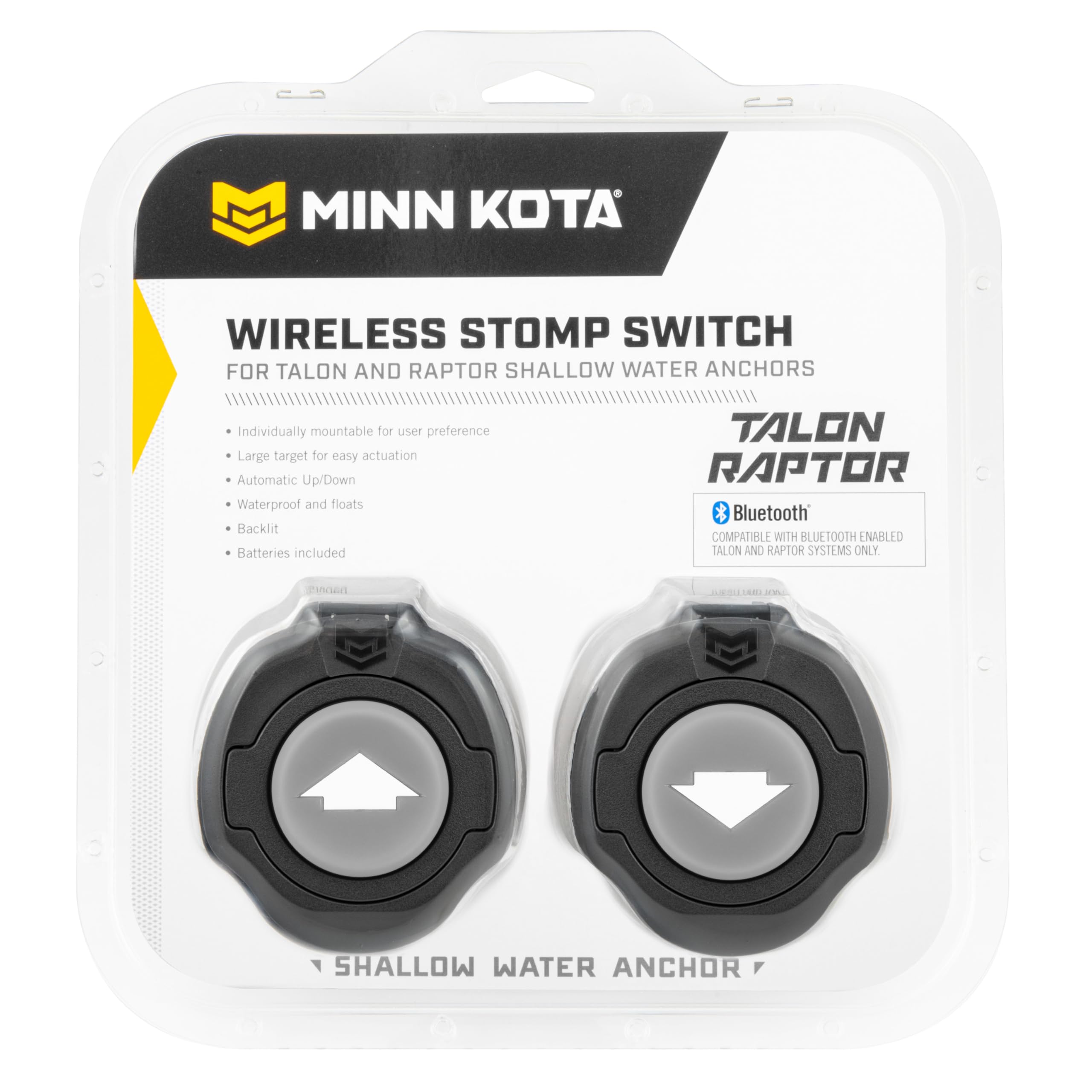 Minn Kota stomp switch installation hardware kit with included batteries for quick setup