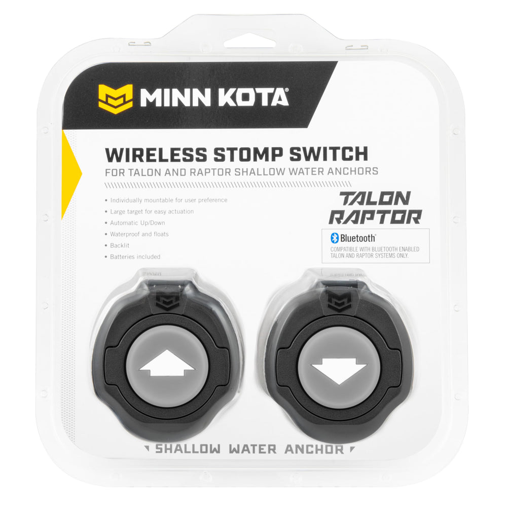 Minn Kota stomp switch installation hardware kit with included batteries for quick setup