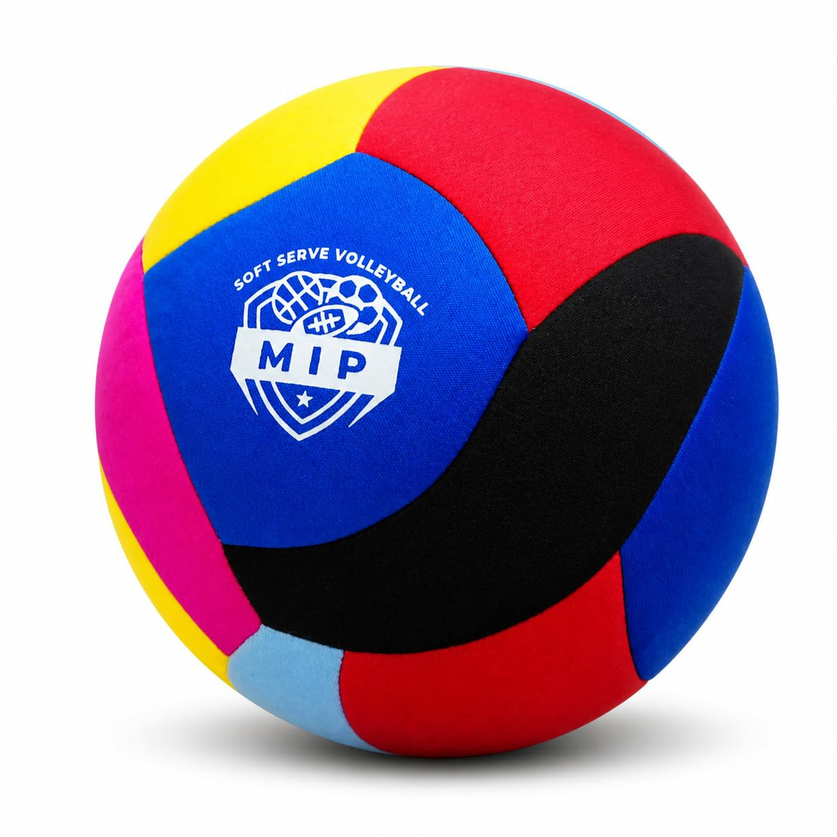 MIP front view showing soft padded exterior and quiet-play benefit
