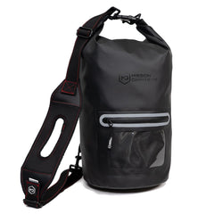 Mission Darkness front view of tote showing waterproof design and secure carry
