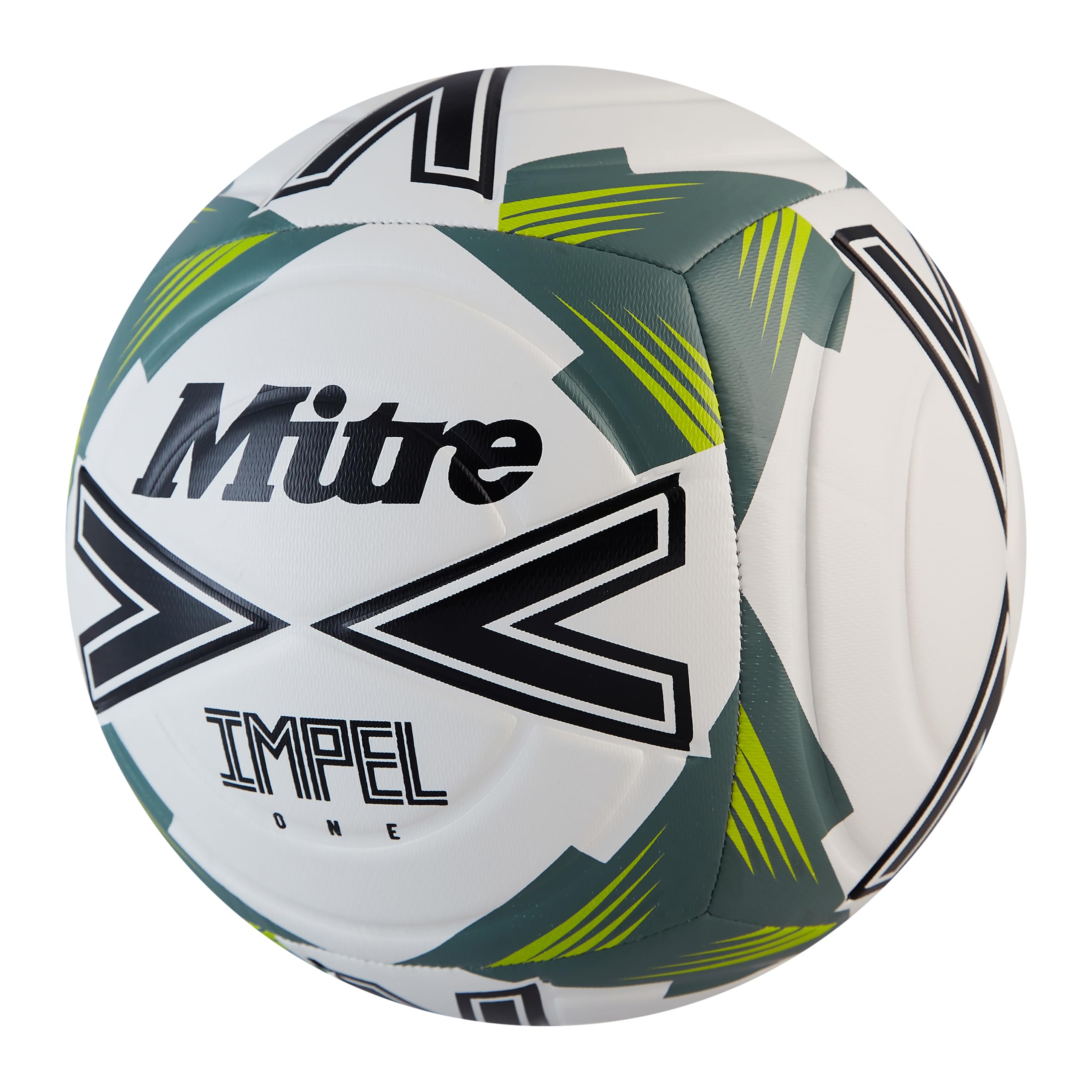 Mitre IMPEL ONE close-up of 6-panel seams highlighting balance and consistent rebound