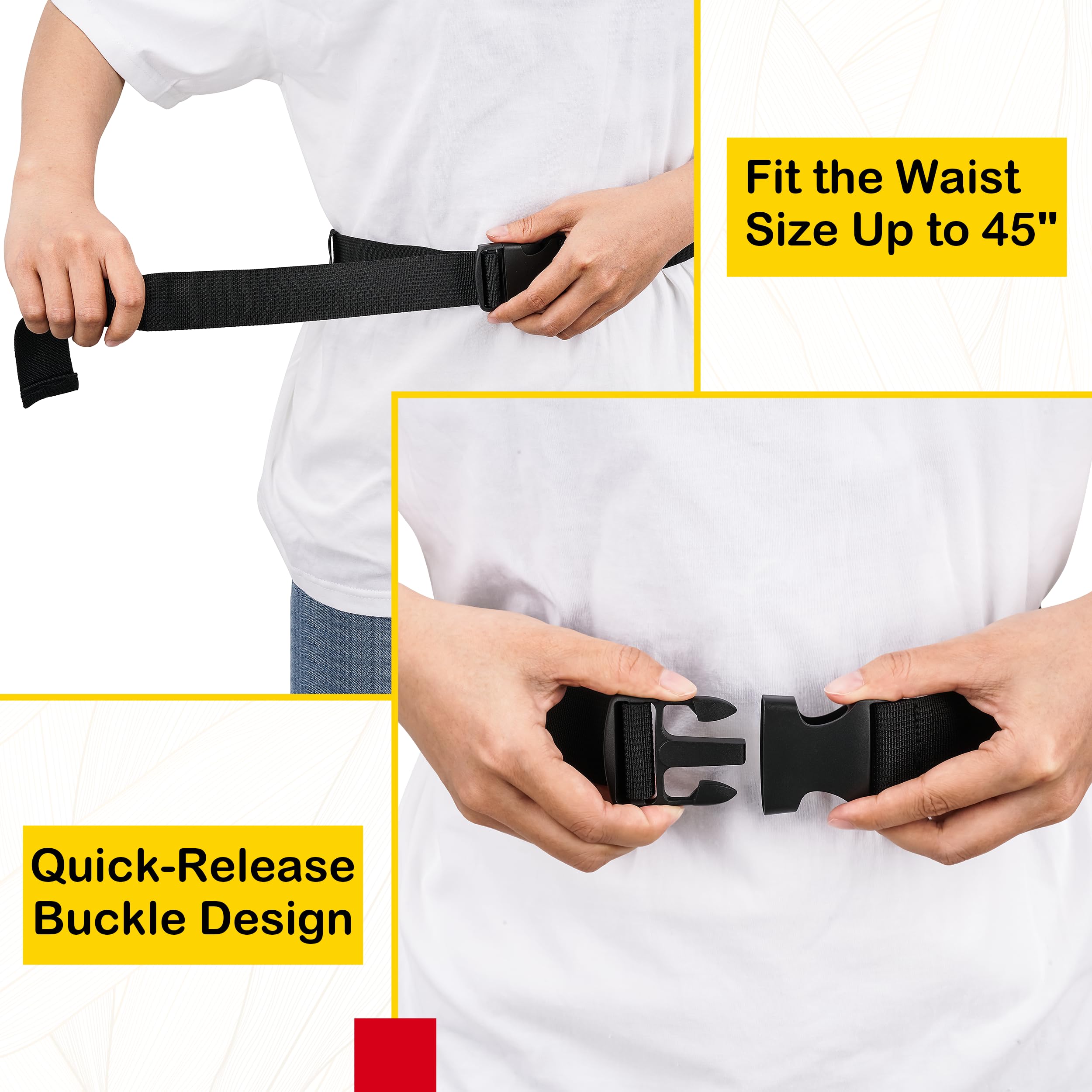 MIUONO side-release buckle detail demonstrating quick-release convenience
