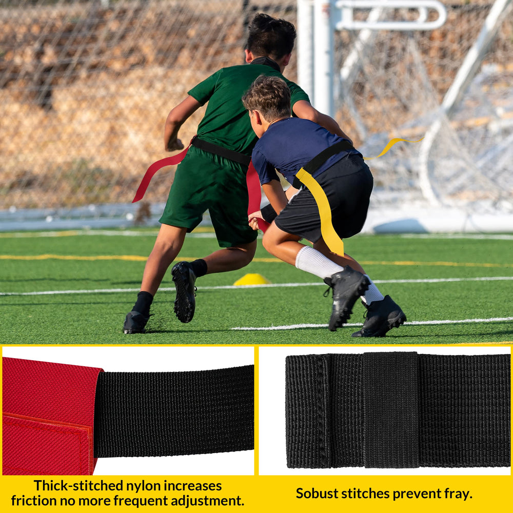 MIUONO red and yellow belts contrasted for easy team identification on field