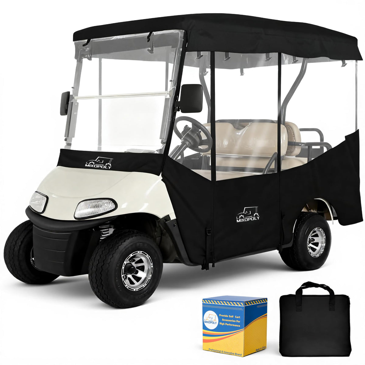Mixopoly front view showing full coverage and weather protection benefit