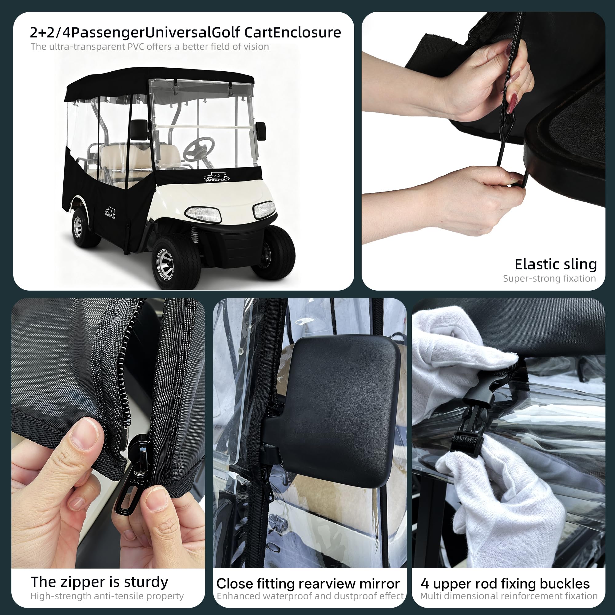 Mixopoly installed on a golf course illustrating all-weather comfort and protection