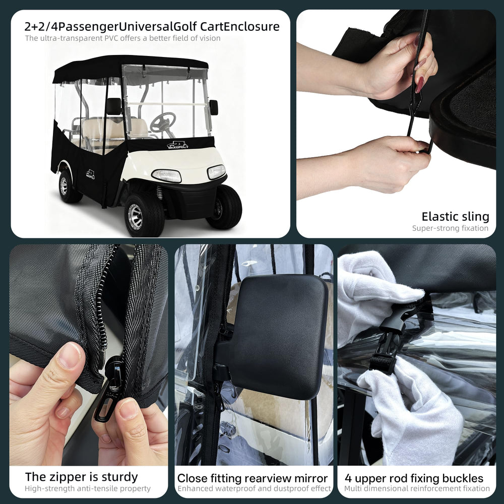 Mixopoly installed on a golf course illustrating all-weather comfort and protection